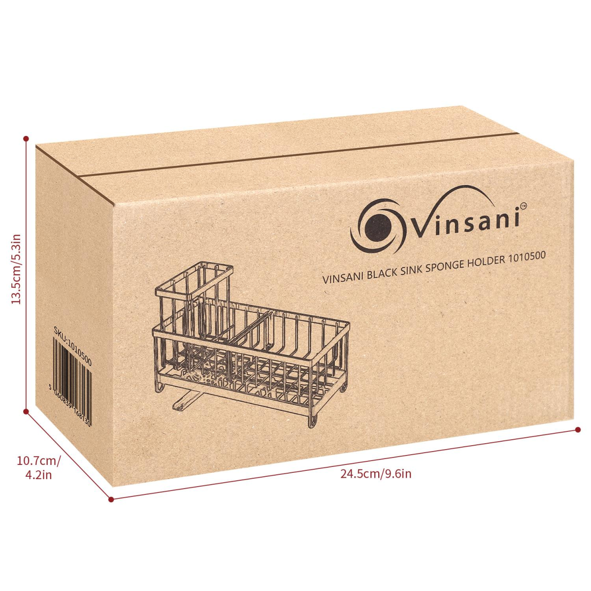 BLACK SINK SPONGE HOLDER