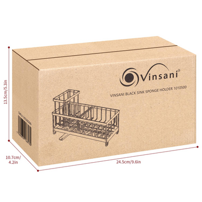 BLACK SINK SPONGE HOLDER