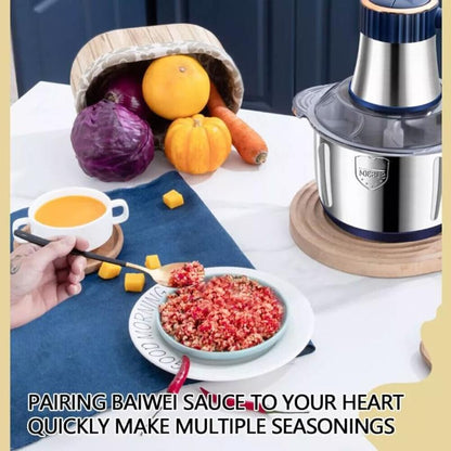 HOMCOM 5L electric meat grinder with food processor, chopper, sausage maker, and UK plug, heavy-duty kitchen appliance