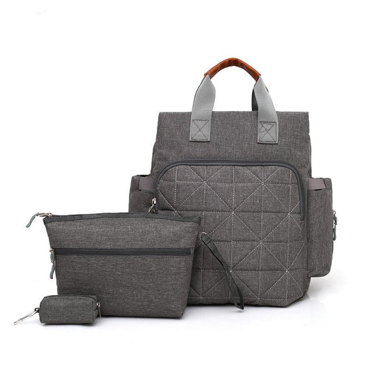 Eprolo 3-piece diaper bag set with multiple compartments, stylish maternity nappy bags for parents and baby essentials.