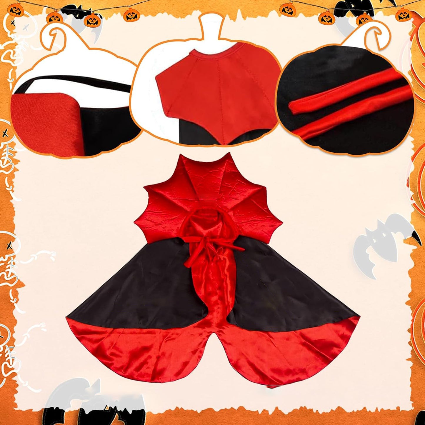 Halloween Bat Costume Cloak for Cats and Dogs