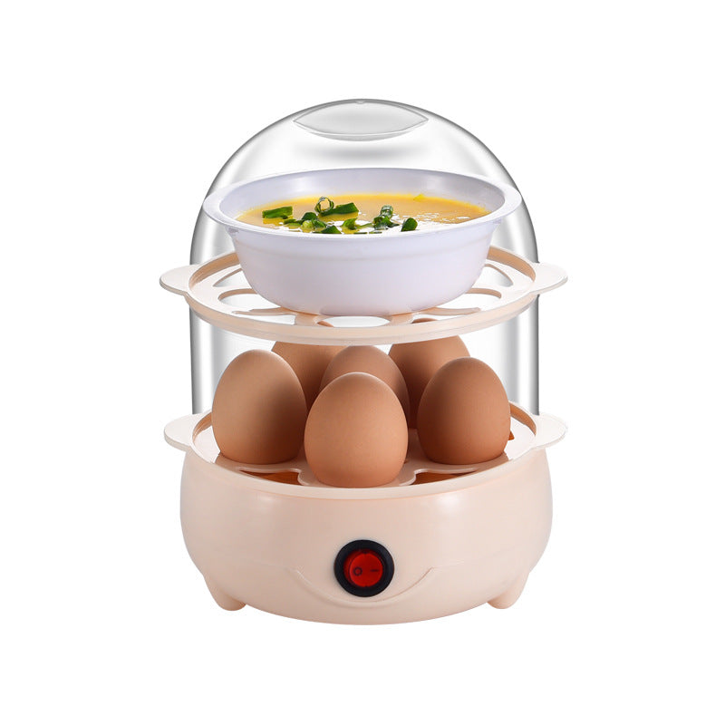 Eprolo mini egg cooker with automatic shut-off and anti-dry burn feature, compact kitchen appliance for quick egg boiling.