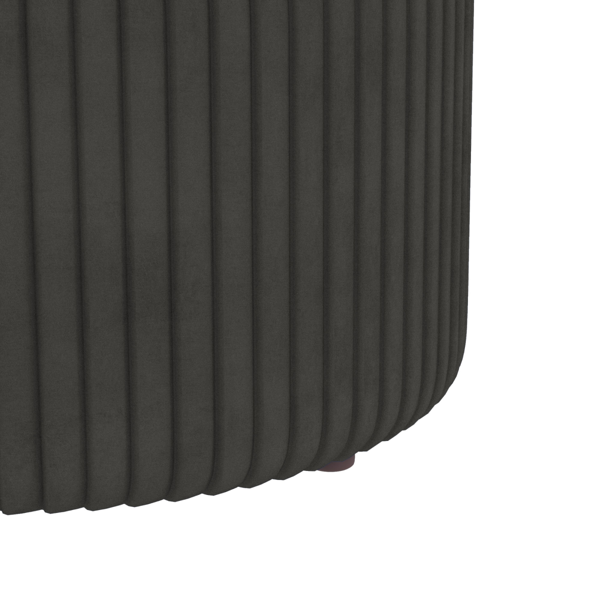 HOMCOM round pouffe with cushioned top and hidden storage space, serving as a comfortable footstool and versatile storage solution.