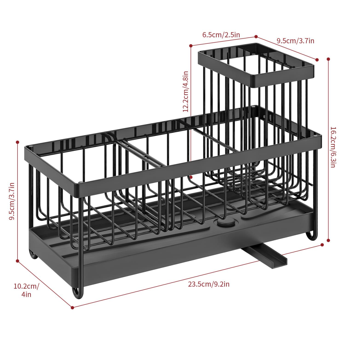 BLACK SINK SPONGE HOLDER