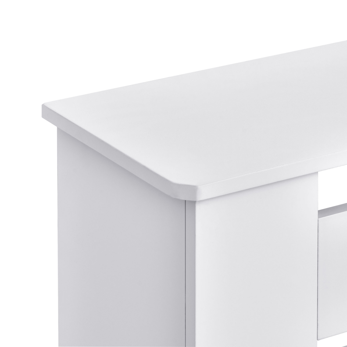 White MDF radiator cover from HOMCOM, 152cm slatted radiator cabinet with a sleek, modern design for home heating decor.