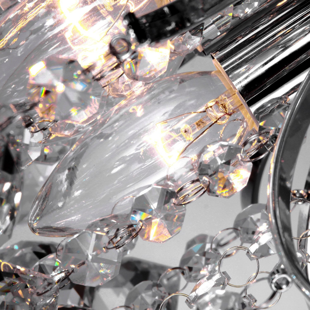 HOMCOM Modern K9 crystal ceiling chandelier pendant light with sleek design and multiple crystal accents for elegant decor.
