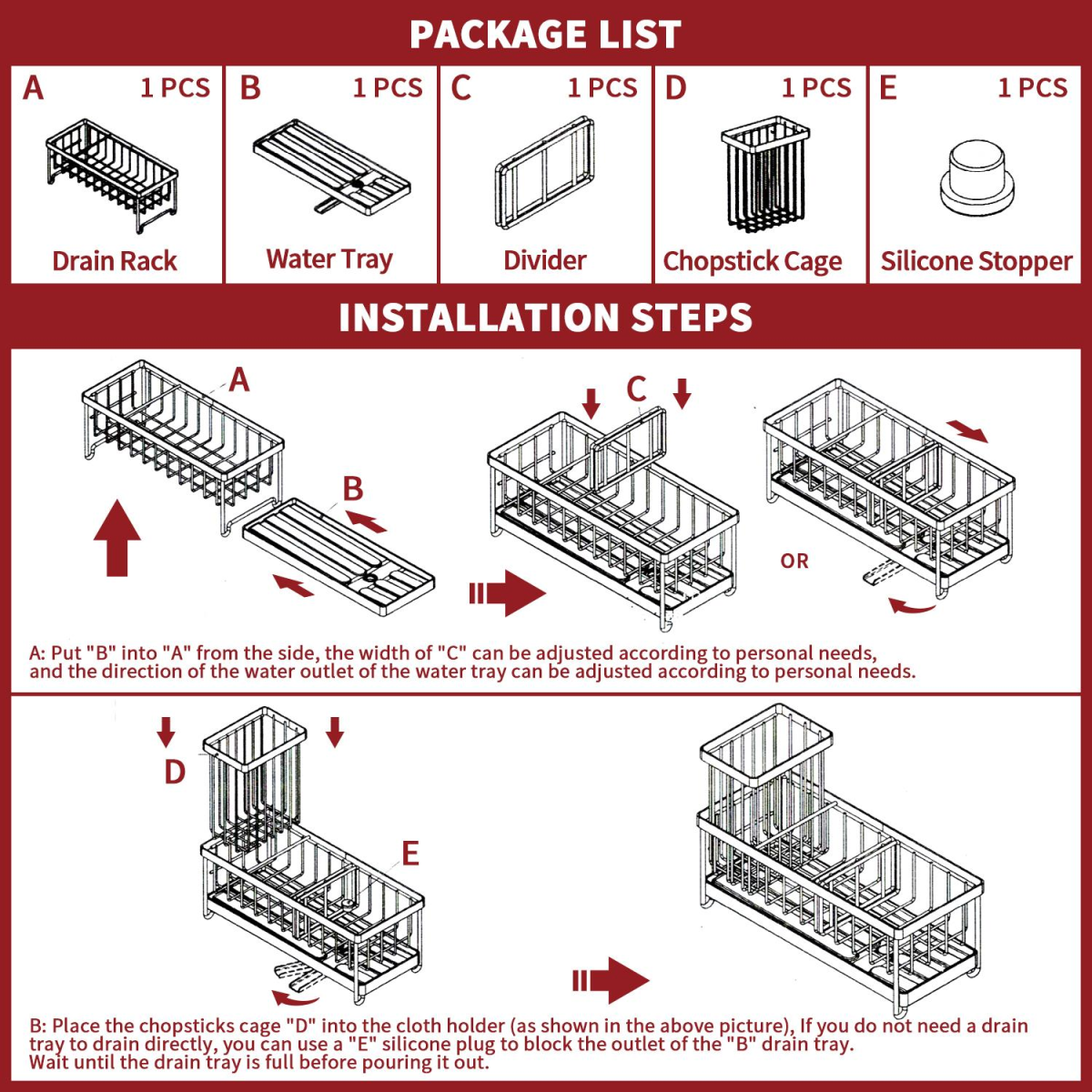 WHITE SINK SPONGE HOLDER