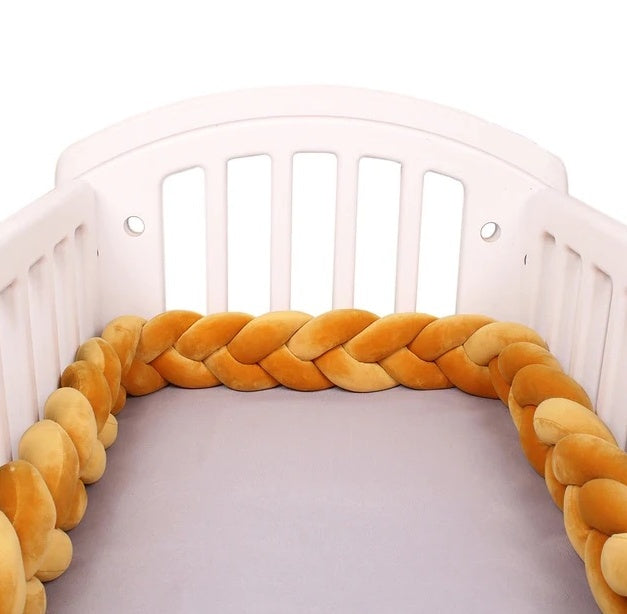 Knotted Plush Cushion Braided Cot & Crib Bumper