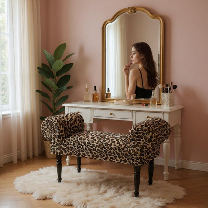 LEOPARD FABRIC  WINDOW SEAT