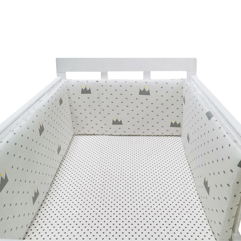 Eprolo baby bed rail guard, anti-fall cotton fence with soft padding for safety and comfort in a nursery setting.