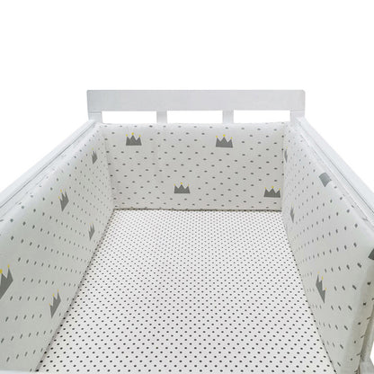 Eprolo baby bed rail guard, anti-fall cotton fence with soft padding for safety and comfort in a nursery setting.