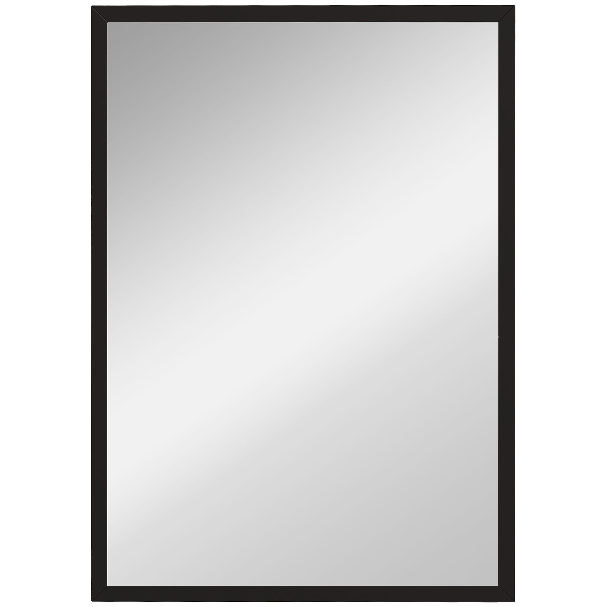 Black wall-mounted bathroom mirror measuring 70x50 cm, suitable for living room, bedroom, or hallway decor.