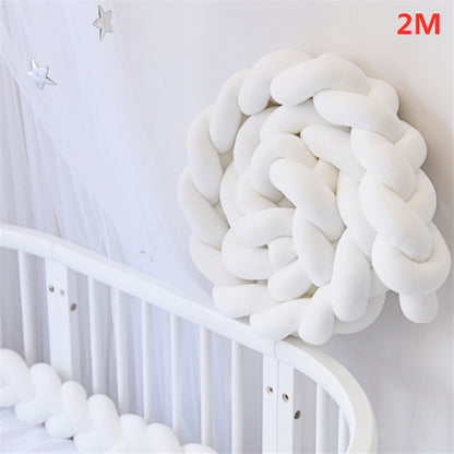 Knotted Plush Cushion Braided Cot & Crib Bumper