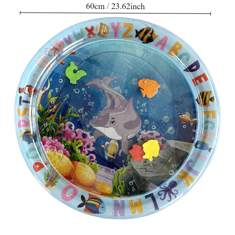 Baby inflatable water play mat featuring ocean-themed design for crawling and water fun, by eprolo.