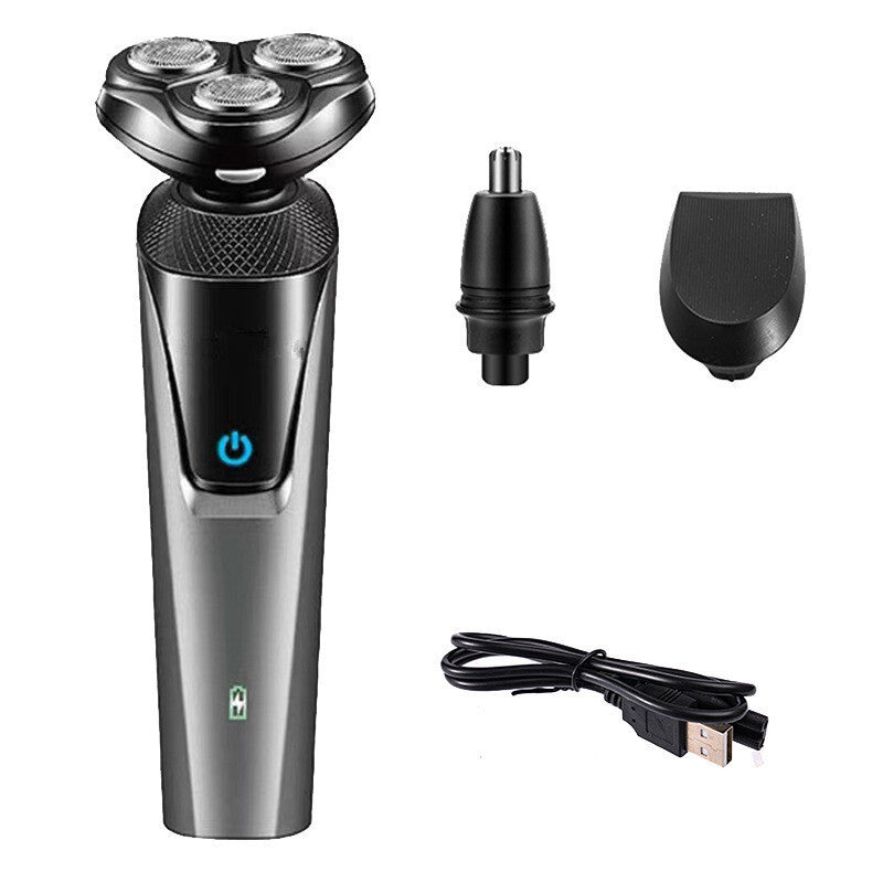 Electric Shaver for Men – Waterproof Rotary Razor with Pop-Up Beard Trimmer