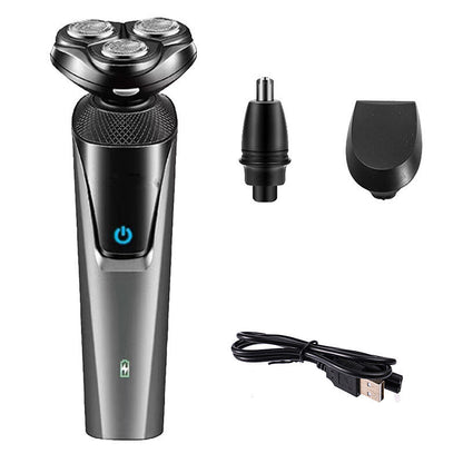 Electric Shaver for Men – Waterproof Rotary Razor with Pop-Up Beard Trimmer