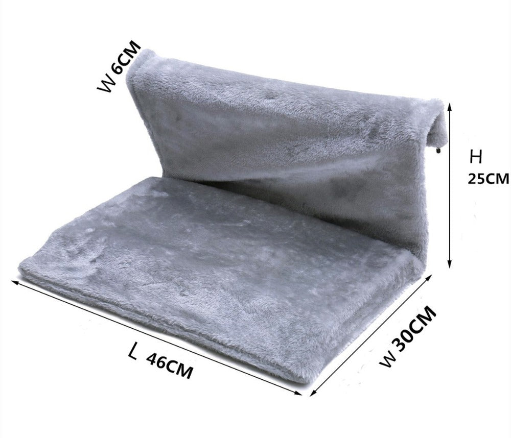 HOMCOM cat bed hammock hanging with soft fabric and cozy design for comfortable feline relaxation.