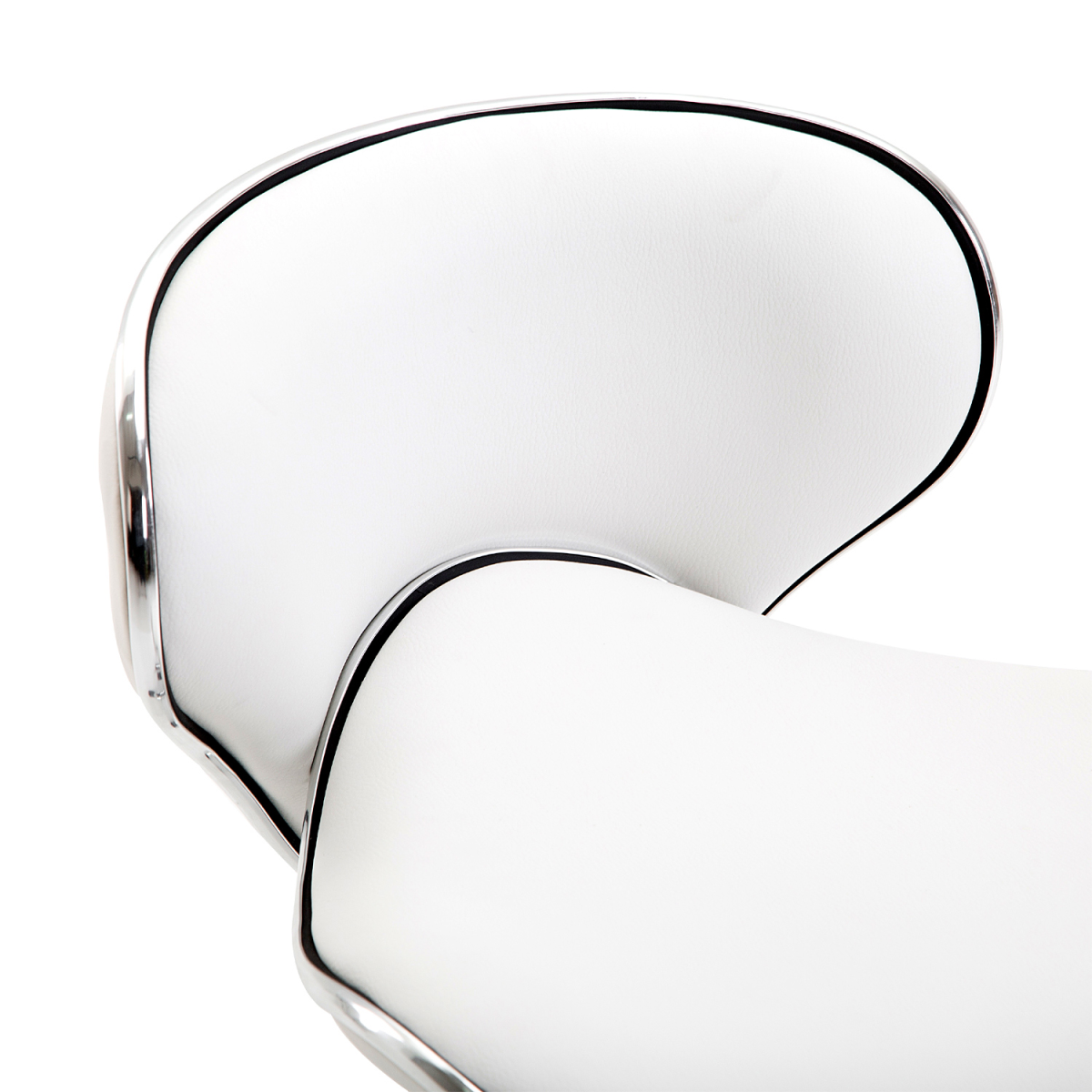 White HOMCOM office salon chair with rolling base, low back, and adjustable height for technician or beauty salon use.