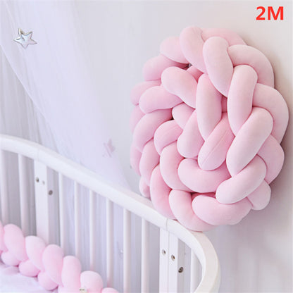 Knotted Plush Cushion Braided Cot & Crib Bumper