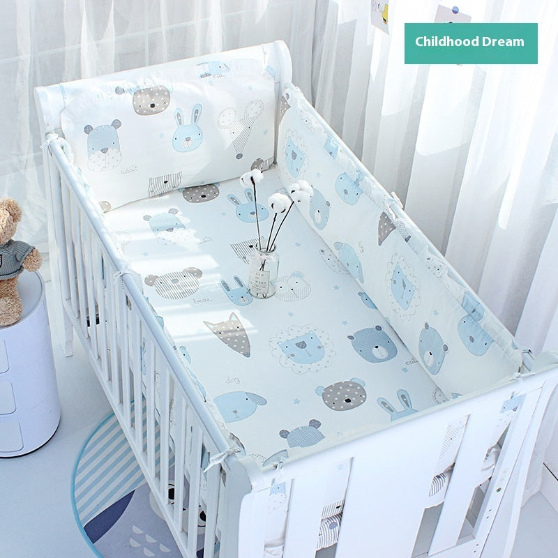 Colorful cartoon children's bedding kit from HOMCOM featuring playful patterns for kids' bedroom decor.