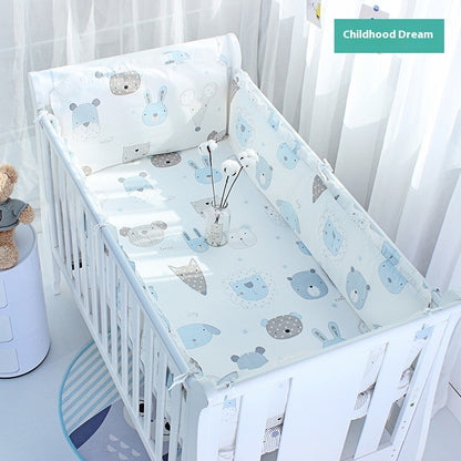 Colorful cartoon children's bedding kit from HOMCOM featuring playful patterns for kids' bedroom decor.