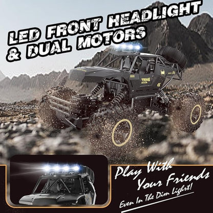 4DRC RC Car Rock Crawler 4WD Metal Shell Off-Road Truck with LED Headlights