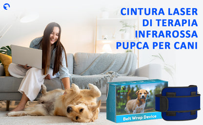 Red Light Therapy Belt for Animals Joint Pain Skin Disease 660nm 850nm 128 Diodes Cold Laser Therapy Device for Pets Pain Relief