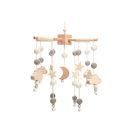 Eprolo baby crib mobile bell hanging soothing toy with colorful plush figures and soft music for nursery decoration and calming effect.