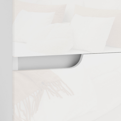 Modern Bedside Table with 2 Drawers for Bedroom, Living Room, White