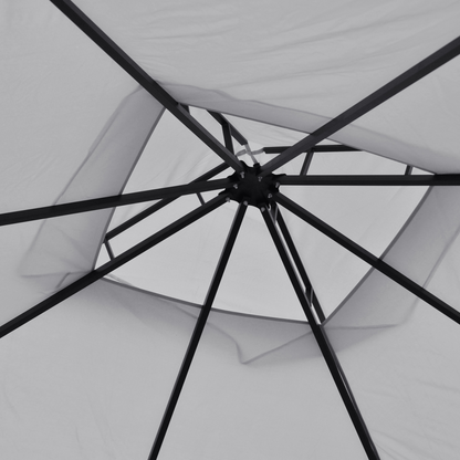 Light grey 3x3m outdoor gazebo party tent canopy for patio and garden, made of durable fabric with supporting frame.