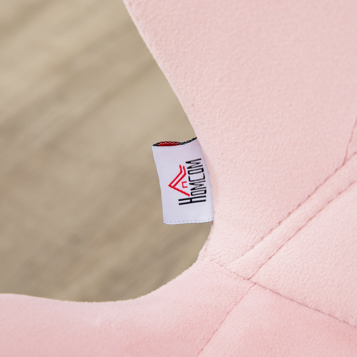 Modern Dining Chairs Set of 2 with Padded Seat and Steel Legs, Pink