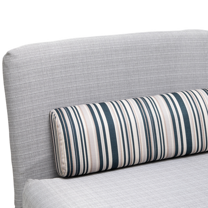 Grey single sofa bed folding chair with steel frame, padding, and pillow for versatile seating and sleeping comfort.
