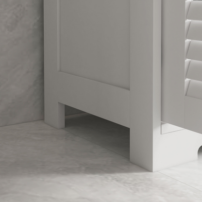 Small kleankin bathroom storage cabinet with louvred doors, compact design for organizing bathroom essentials