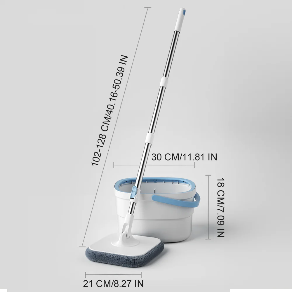 360 Degree Spin Mop Quick Squeeze Water Cleaning Floor Brooms Household Sewage Separation Water-absorbing Mop Bucket