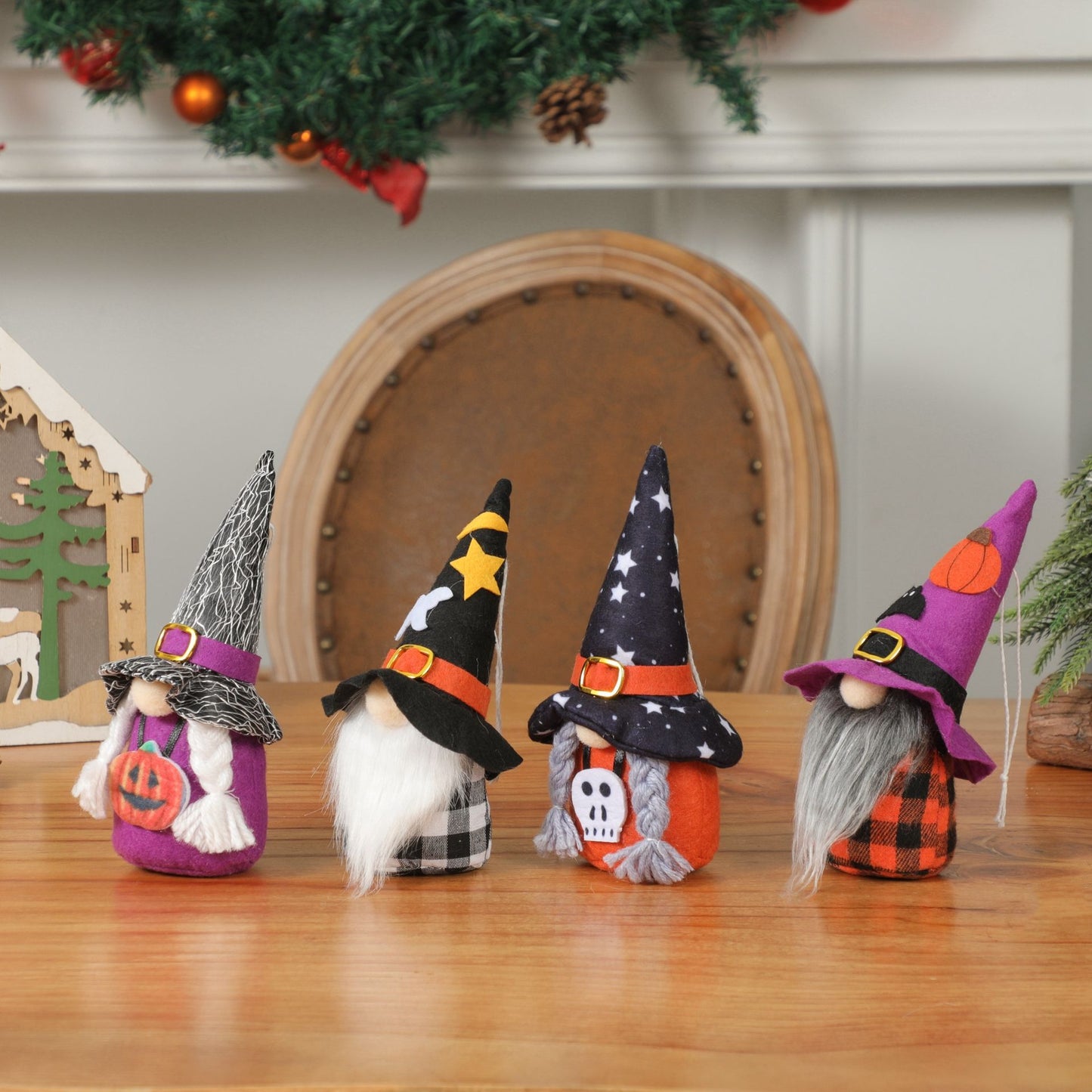 Halloween Faceless Forest Man Doll Pendant – Decorative Window Display Prop