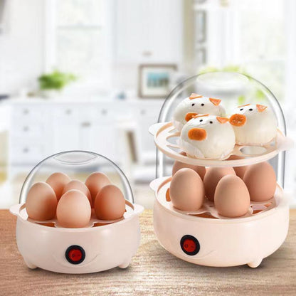 eprolo mini egg cooker with automatic anti-dry burn boiler, compact kitchen appliance for quick, safe egg boiling