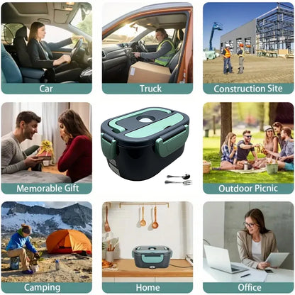 1.5L Electric Lunch Box USB Charging Food Warmer Portable Food Heater Container For Outdoor Camping Bento Home Car Heating Box