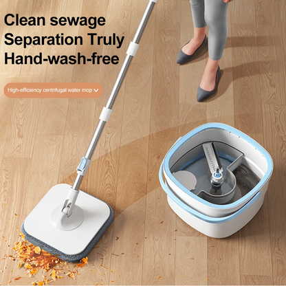 360 Degree Spin Mop Quick Squeeze Water Cleaning Floor Brooms Household Sewage Separation Water-absorbing Mop Bucket