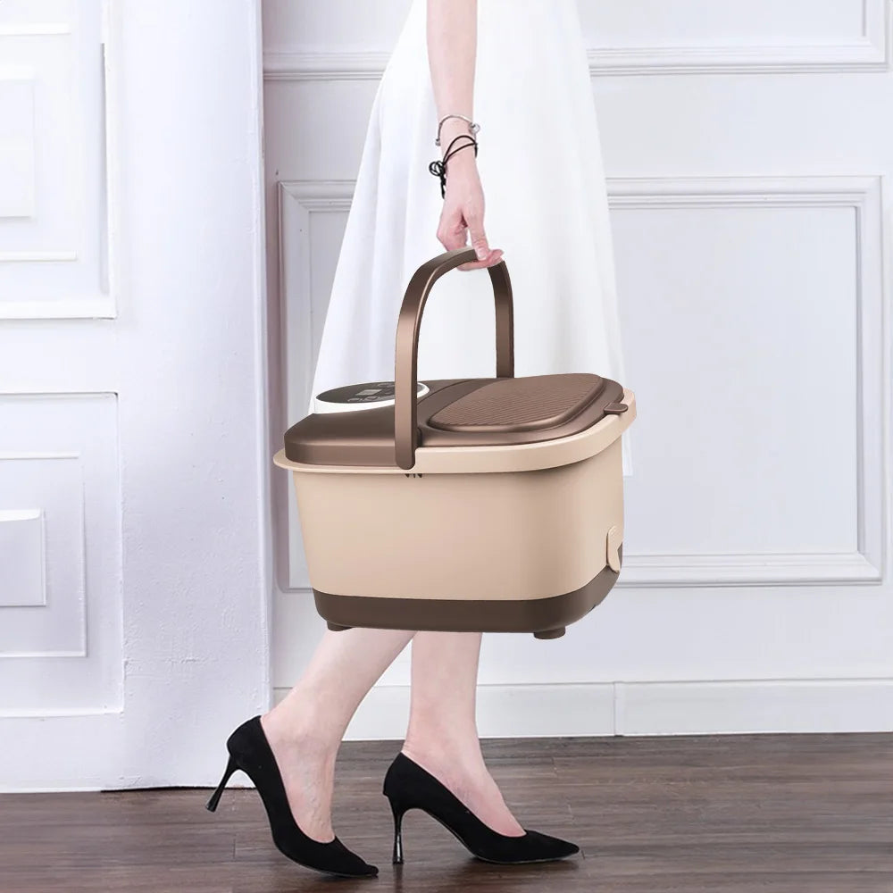 Fully Automatic Massage Foot Spa Bath Auto Massager Fumigated Foot Bath Massage Gift For Mom/Dad/Women/Men