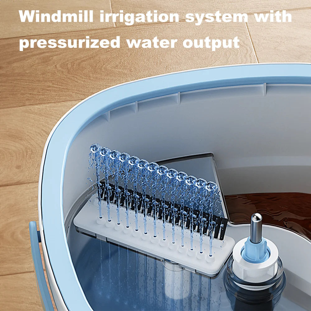 360 Degree Spin Mop Quick Squeeze Water Cleaning Floor Brooms Household Sewage Separation Water-absorbing Mop Bucket