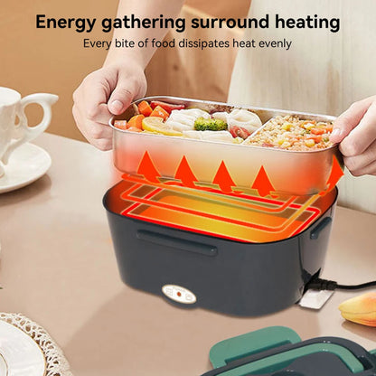 1.5L Electric Lunch Box USB Charging Food Warmer Portable Food Heater Container For Outdoor Camping Bento Home Car Heating Box