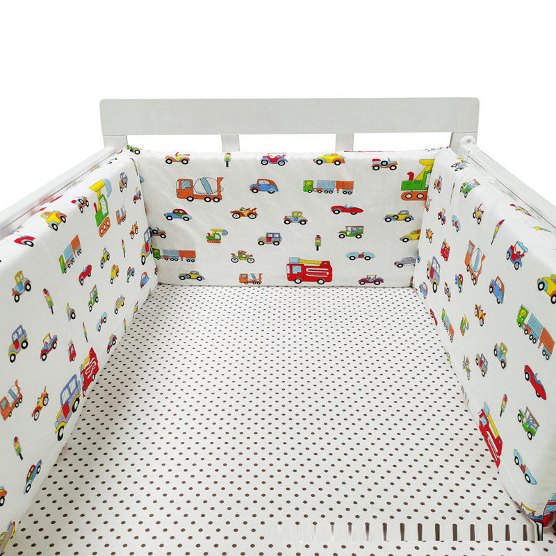 Eprolo baby bed rail guard with soft cotton fence, designed to prevent falls and keep infants safe in their crib.