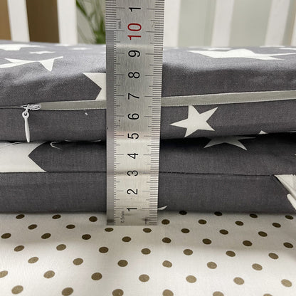 Baby bed rail guard by eprolo, anti-fall cotton fence shown attached to a crib to prevent falls and keep babies safe.