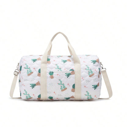 Large embroidered travel bag by eprolo, spacious Boston-style bag with sturdy handles and detailed embroidery design.