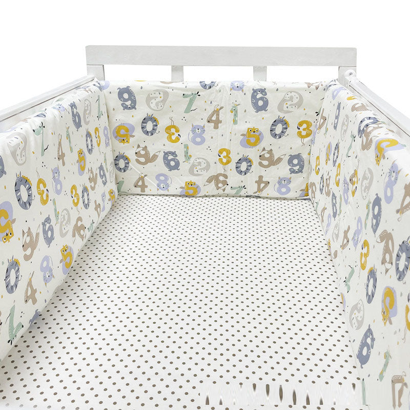 eprolo baby bed rail guard with anti-fall cotton fence, soft and breathable safety barrier for toddler's crib.