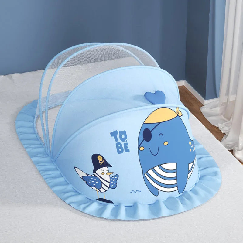 Foldable baby crib mosquito net from eprolo, full cover design with breathable mesh for safe insect protection.