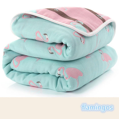 Soft baby muslin cotton blanket from eprolo, 6-layer swaddle with gentle, breathable fabric ideal for newborns.
