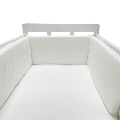 Eprolo baby bed rail guard made of soft cotton, designed to prevent falls and keep infants safe in their crib.