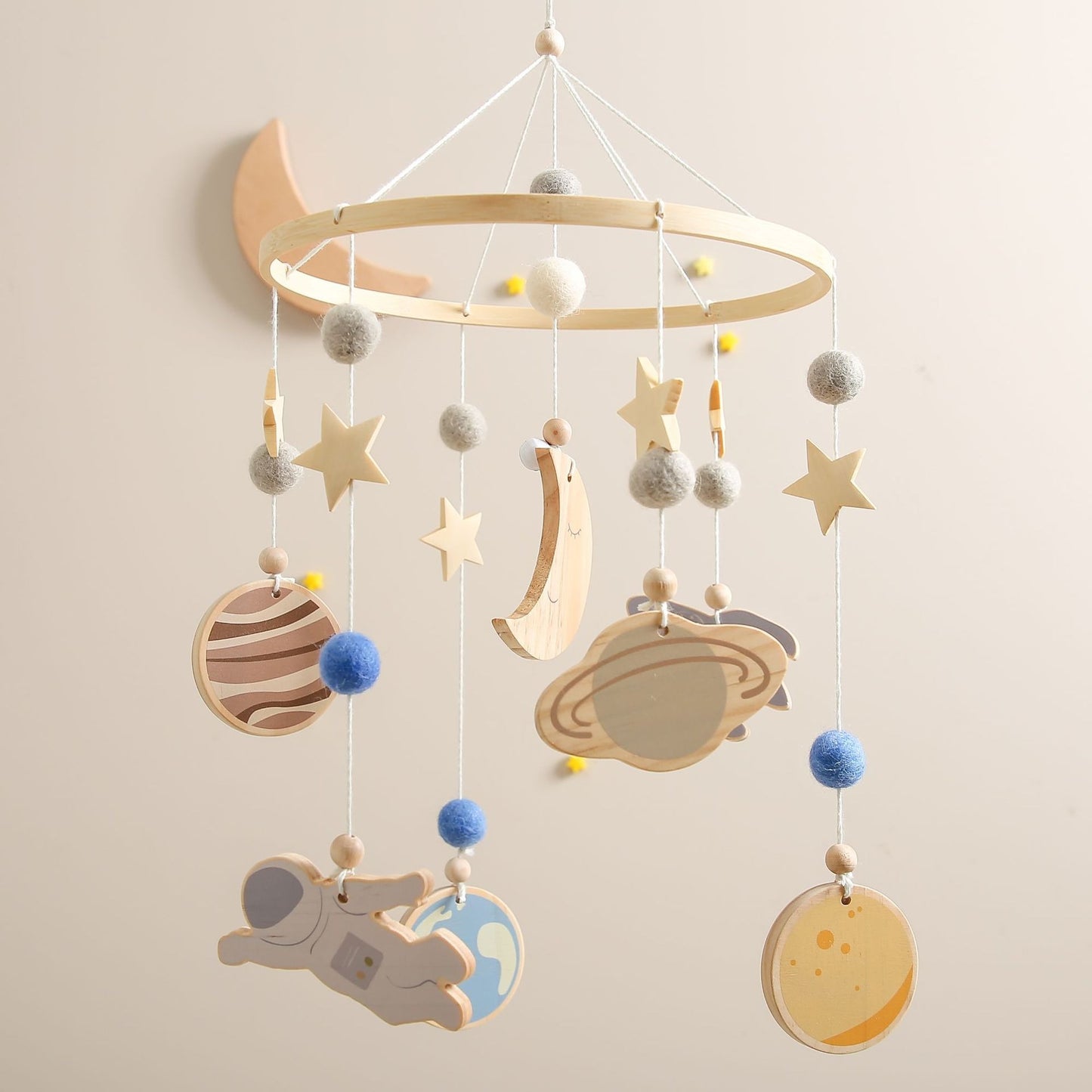 Eprolo baby crib mobile bell hanging soothing toy with colorful design and soft materials for gentle lullabies and visual stimulation