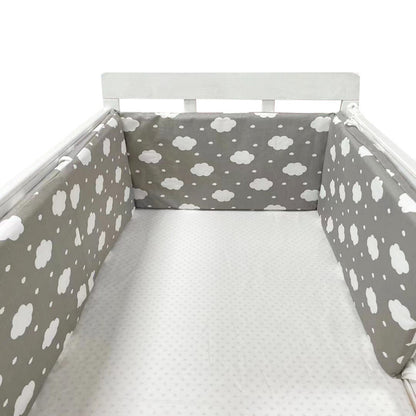 Baby bed rail guard by eprolo, anti-fall cotton fence with soft padding, designed to keep babies safe and secure in their crib.